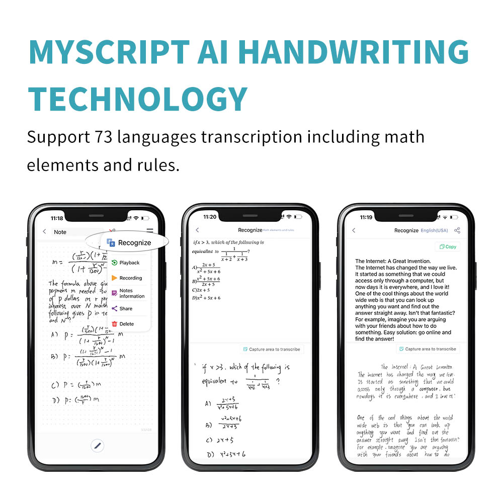 Myscript AI Handwriting Technology